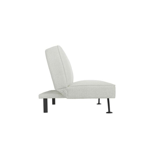 Wyld Haus Malahide Upholstered Ivory Boucle Tufted Sofa Bed Black Metal Legs - Single