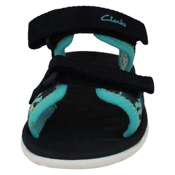 Clarks Kids Clarks Pattern Detailed Adjustable Sandals - Surfing Tide T