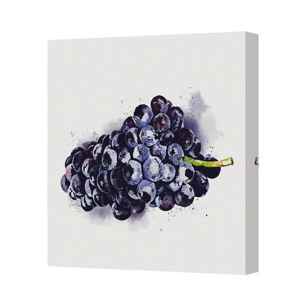 Benjamin Tate Design Blueberry Cluster Gallery Wrapped Canvas Art Print