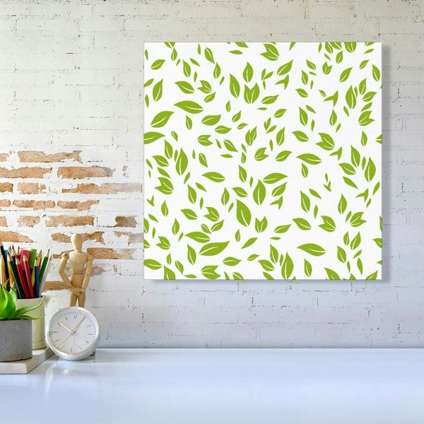 Warren Reed Green Leaves Canvas