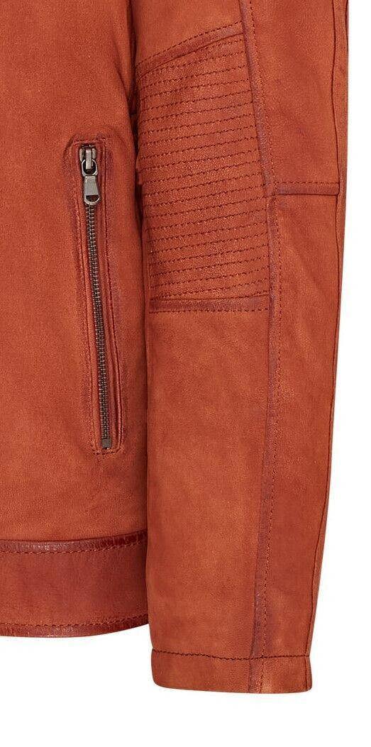 Infinity Leather Mens Buff Leather Cafe Racer Biker Jacket - Jinan