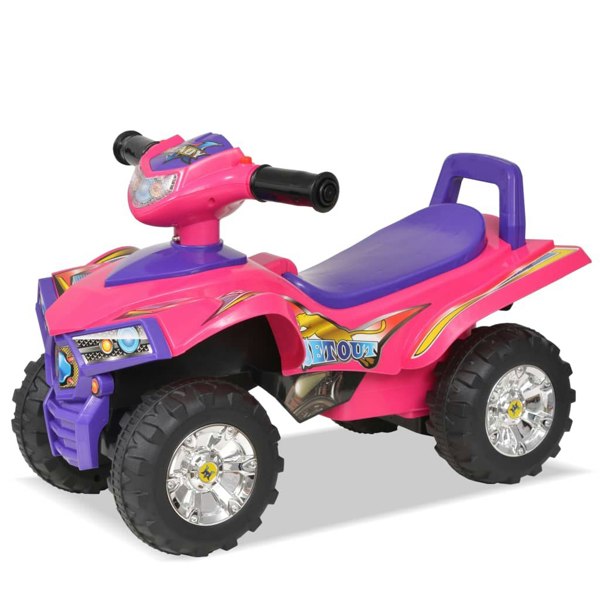 Berkfield Children's Ride-on ATV with Sound and Light Pink and Purple
