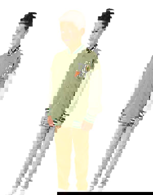 Teenage Mutant Ninja Turtles Boys Green Cowabunga Varsity Jacket