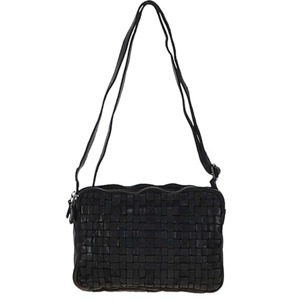 Ashwood Three Section Vintage Woven Leather Shoulder Bag