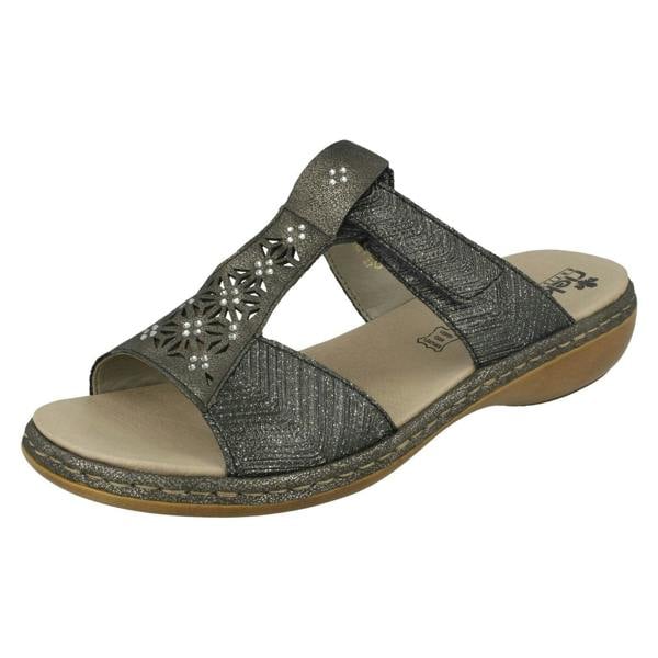 Rieker Ladies Rieker Diamante Cut Out Sandal 65950