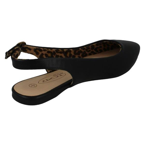 Spot On Ladies Spot On Flat Slingback Pointed Toe Shoes F80461