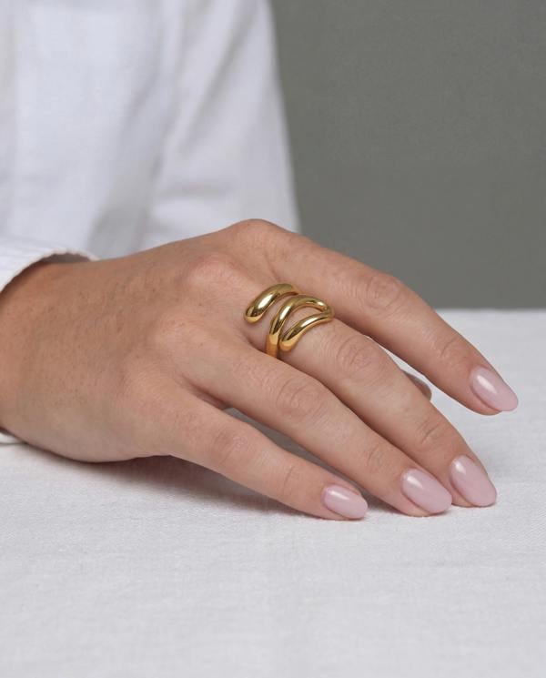 Elk & Bloom Chunky Wrap Wave 14K Gold Ring