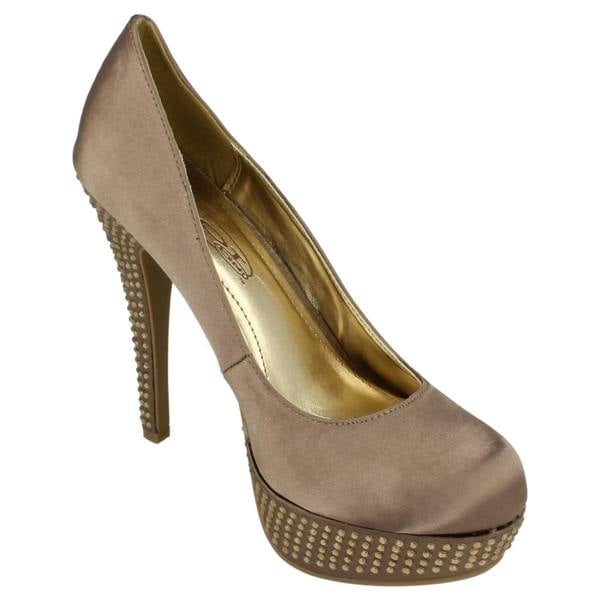 Spot On Ladies Spot On Platform Diamante Heel