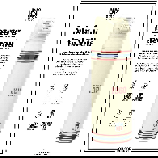 ION8 NFL x ION8 Insulated Steel Water Bottle, NFL Titans, 750ml (24oz)