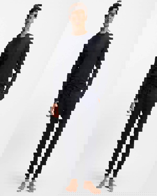 BOSS Orange Structure Mens Loungewear Pants - Dark Blue 403 - CHO - Designer Mens Loungewear