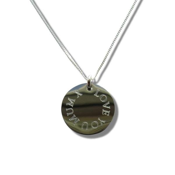 Aye Do Gifts Edge Engraved Necklace - LOVE YOU MUM X