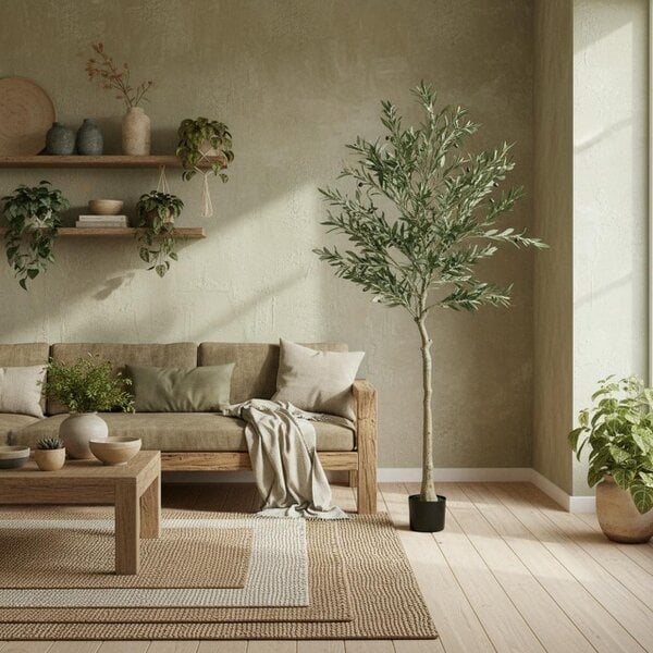 Wyld Haus Rorile Artificial Olive Style Tree With Silk Leaf Finish