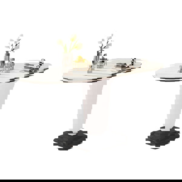 Elmer Dining Table, White Top, Oval-Rit Concept-Rit Concept