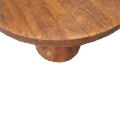 Wyld Haus Reims Chestnut Mango Wood Ball Feet Round Coffee Table