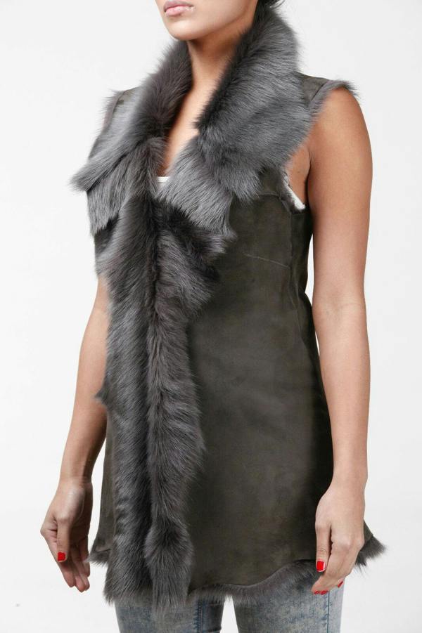 Infinity Leather Women's Toscana Sheepskin Long Gilet-Sorocaba