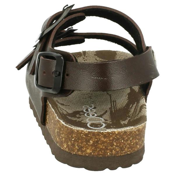 JC Dees Boys JCDees Flat Footbed 2 Buckle Strap Mule Sandal