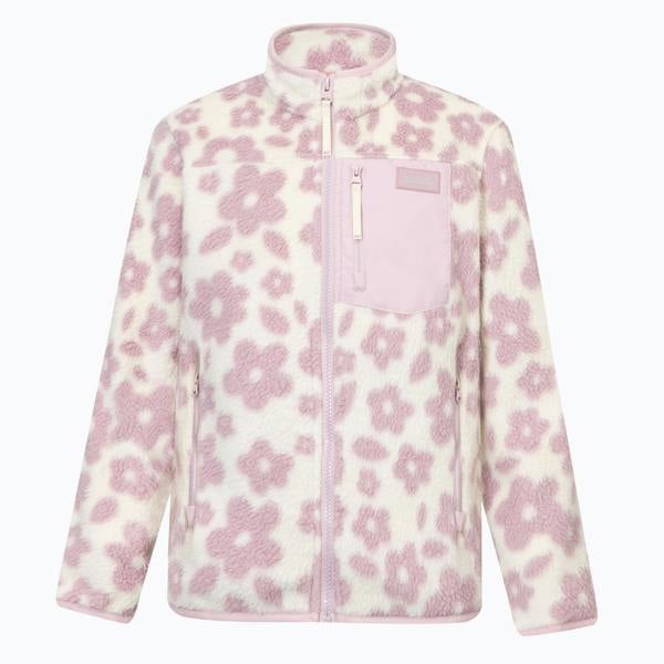 Regatta Childrens/Kids Frankie Floral Full Zip Fleece Jacket - Light Vanilla - 