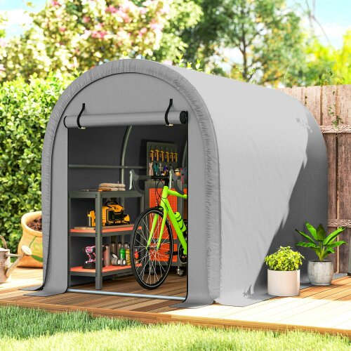 Outsunny 1.6 x 2.4m Portable Garden Storage Shed Waterproof Bike Tent