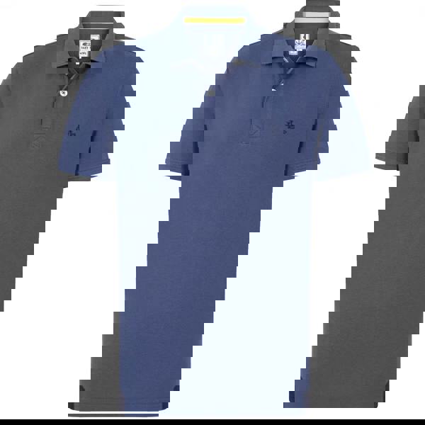 Lazy Jacks Mens Embroidered Polo Shirt - Denim / Denim