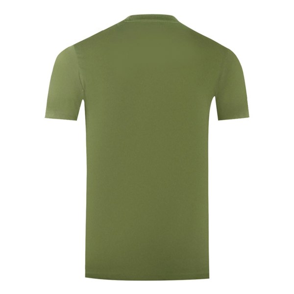 Aquascutum Large Bold London Aldis Brand Logo T-Shirt - Army Green