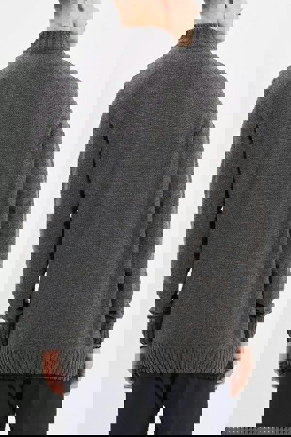 WOVCOR Slim Fit Knit Cardigan with Zipper and Pocket