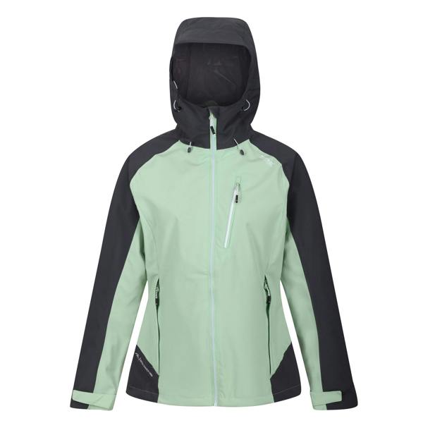 Regatta Womens/Ladies Birchdale Shell Waterproof Jacket - Quiet Green/Seal Grey - 