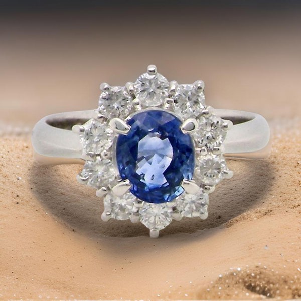 Vintage Tom A fine Sapphire and Diamond Cluster Ring