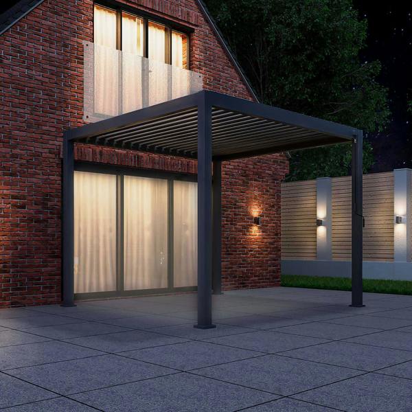 Ocean Designs Tivoli 3.6m x 3.6m Grey Frame Free Standing Pergola