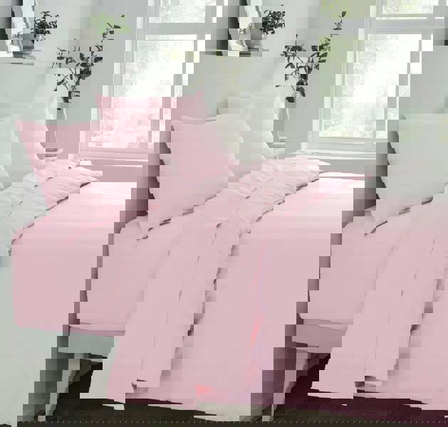 Smart Living Deluxe Fitted Sheet or Pillowcase Pair - Blush Pink