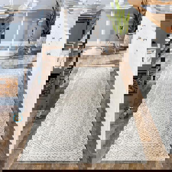 Livabliss Bahar-Geometric Grey Beige Global Rug