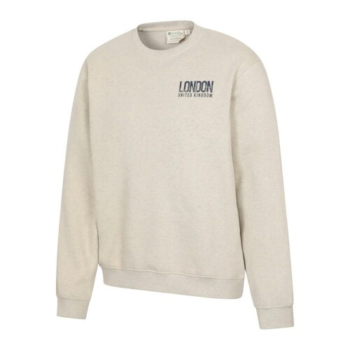 Mountain Warehouse Mens Regional London Sweatshirt - Cream - Cream - 60% Cotton/40% Polyester