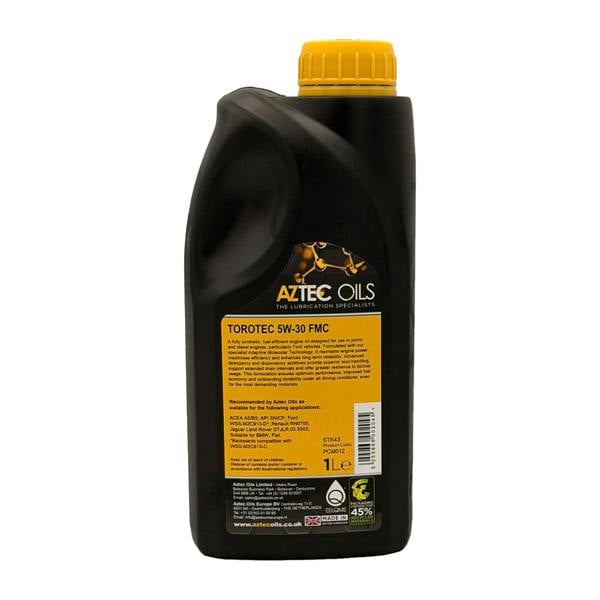 Aztec 5W30 Fully Synthetic Engine Oil FMC ACEA A5/B5 API SN/CF RN0700