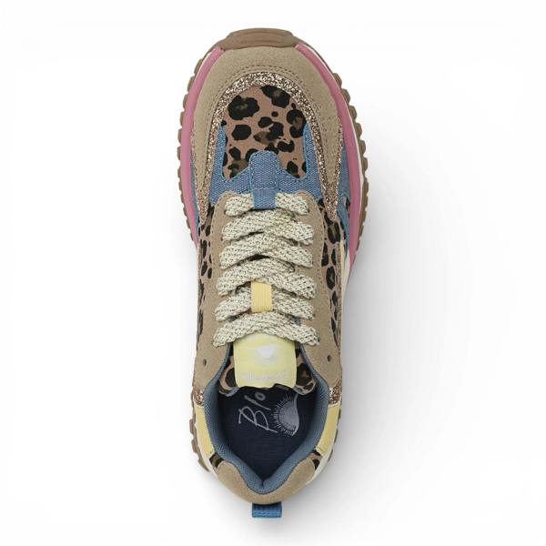 Blowfish Malibu Leo - Women's Pink Yellow Retro Sneaker