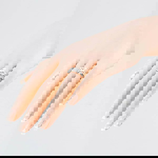 T. H. Baker 9ct White Gold Lab Grown 1.00ct Emerald Cut Diamond Half Eternity Ring LGR42025-100 (WG)