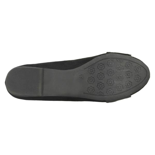 Spot On Ladies Spot On Twist Vamp Trim Ballerinas