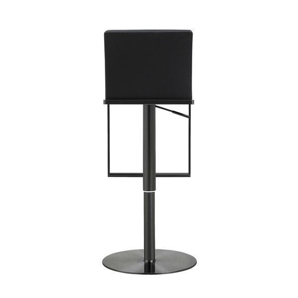 Furniture Edit Amalfi Black Performance Vegan Leather on Black Bar Stool