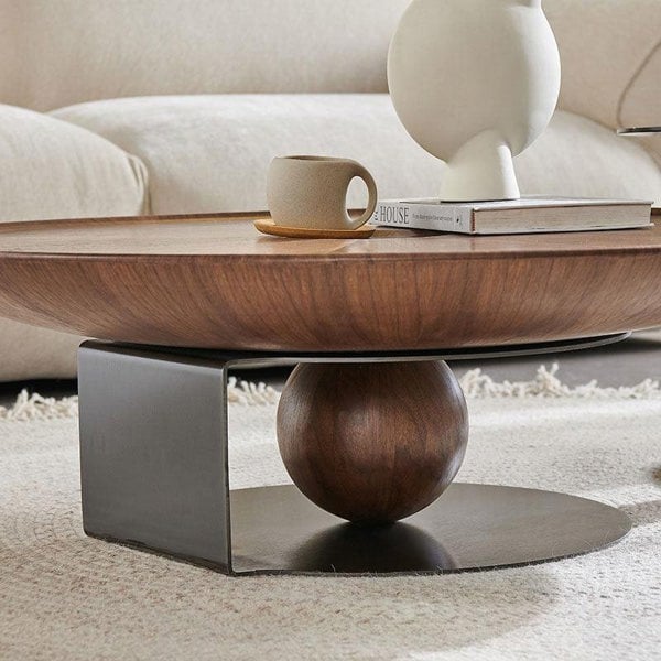 Ian Round Coffee Table Set, Solid Wood-Weilai Concept-Weilai Concept