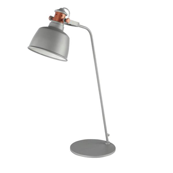 Angel Cerdá Table Lamp in Grey Steel and Bronze Details 8033