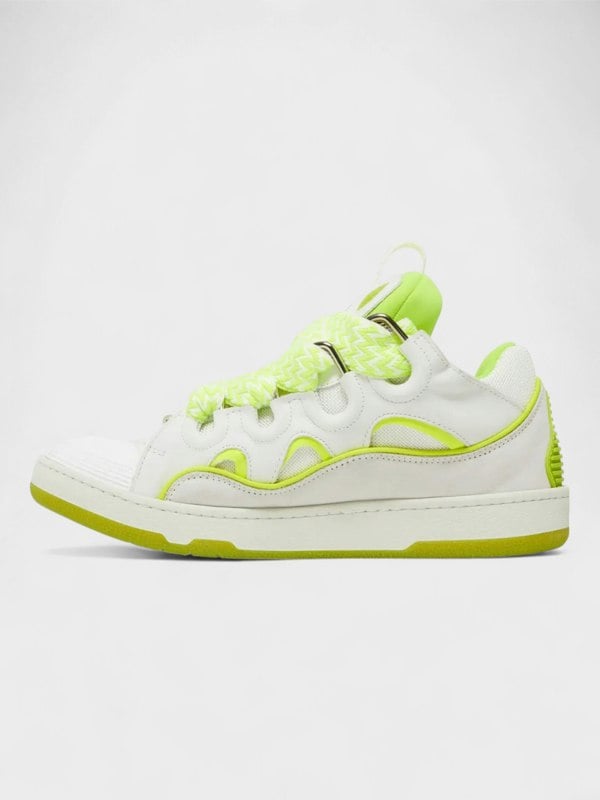 Lanvin Curb Sneakers White Fluo Yellow