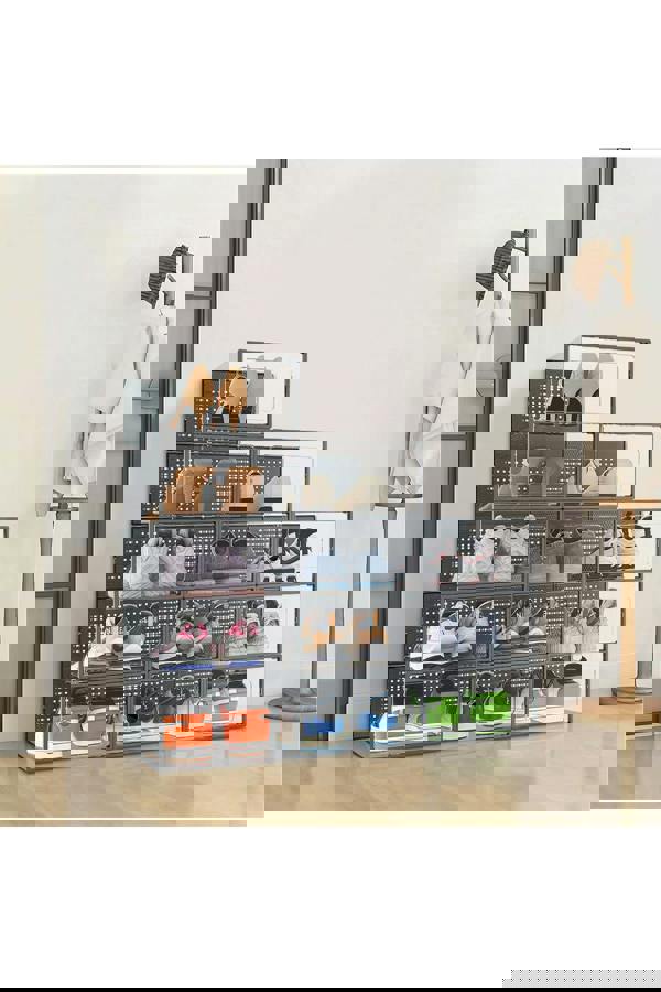 Living and Home 12Pcs Stackable Foldable Boxes Shoes Organizer Clear Plastic Shoe Storage Box