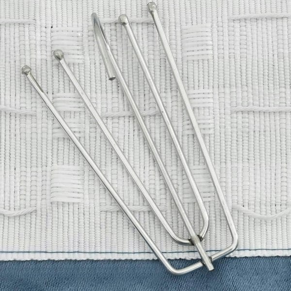 Berkfield Linen-Look Blackout Curtains with Hooks 2 pcs Blue 140x225 cm