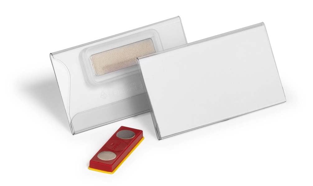 Durable CLICK FOLD Magnet Name Tag Badge Holders | 25 Pack | 40 x 75mm