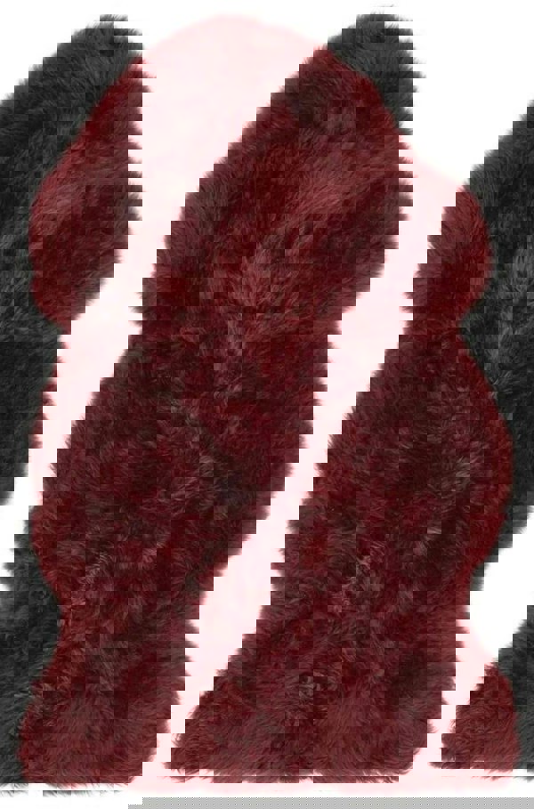 Genuine Berry Red Sheepskin Faux Fur Rug – The Rugs