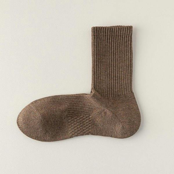 Anniou Men's Boneless Cotton Socks - F - dark-brown