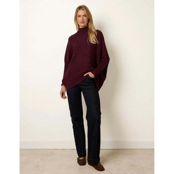 Blue Vanilla Poncho-Style Jumper