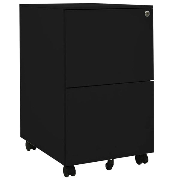 Berkfield Mobile File Cabinet Black 39x45x67 cm Steel