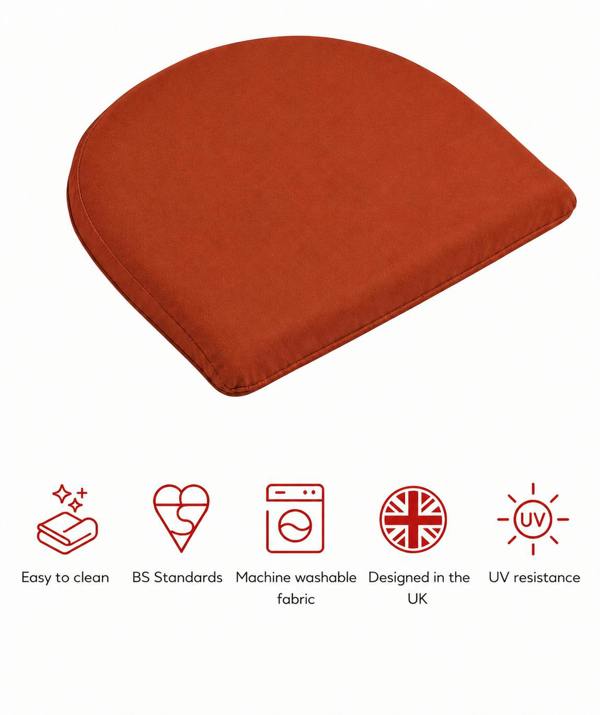 SP Range D PAD Garden Cushions – Set of 2 TERRACOTTA The Garden Furniture Shop