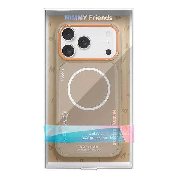 Nimmy Friends Nimmy Cool & Cute 2.0 Case with MagSafe for iPhone 17 Pro 6.3" Brown Orange - N-YJKM-CX2.0-IP17-PRO-02