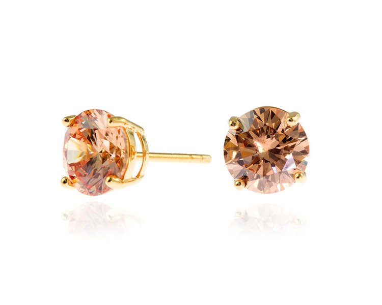 Cachet London Lana 8mm Champagne Earrings