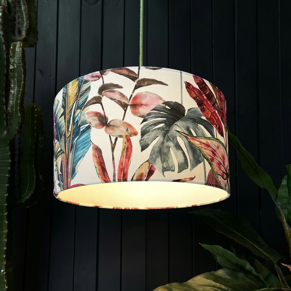 Love Frankie Ice Jungle Velvet Lampshade